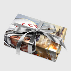 Бумага для упаковки Гагарин взлетает, цвет: 3D-принт — фото 2