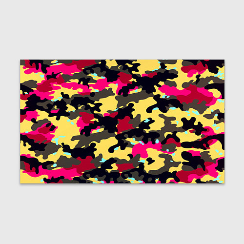 Бумага для упаковки Камуфляж: желтый/черный/розовый / 3D-принт – фото 1
