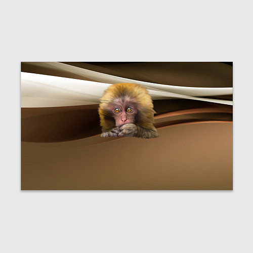 Бумага для упаковки Мартышка / 3D-принт – фото 1