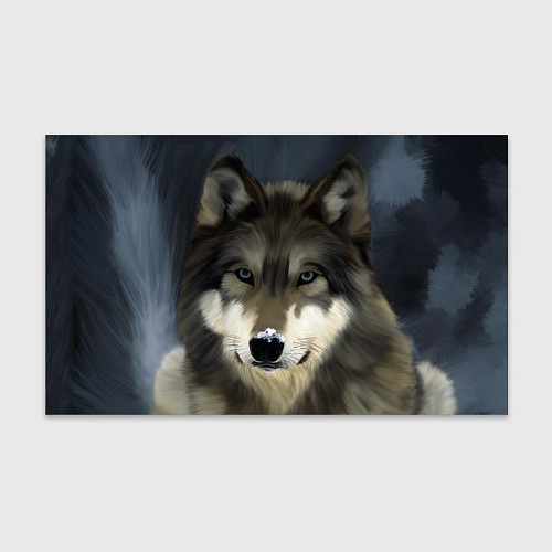 Бумага для упаковки Зимний волк / 3D-принт – фото 1