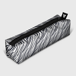 Пенал для ручек Черно-белый полосатый тигровый, цвет: 3D-принт