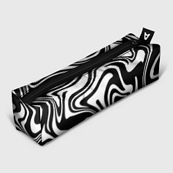 Пенал для ручек Черно-белые полосы Black and white stripes, цвет: 3D-принт