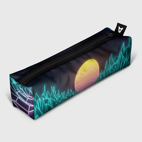 Пенал Vaporwave Закат солнца в горах Neon / 3D-принт – фото 1
