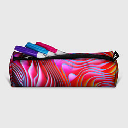 Пенал для ручек Разноцветные неоновые полосы Волна Multicolored ne, цвет: 3D-принт — фото 2