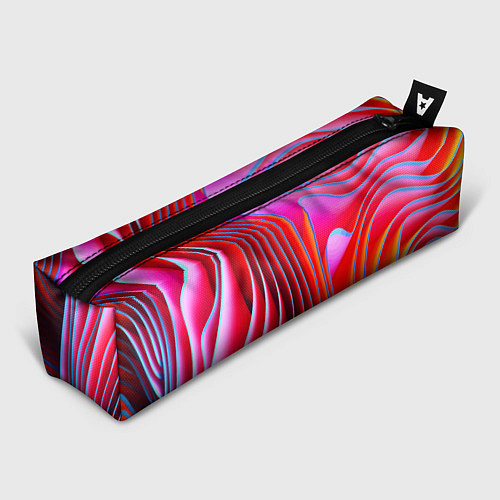 Пенал Разноцветные неоновые полосы Волна Multicolored ne / 3D-принт – фото 1