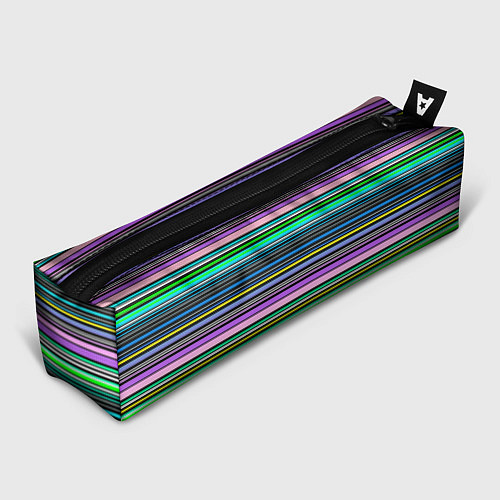 Пенал Яркие неоновые тонкие полосы / 3D-принт – фото 1