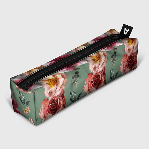 Пенал Цветы Нарисованные Розы и Пионы / 3D-принт – фото 1