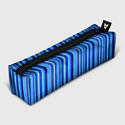 Пенал для ручек Сине голубые полосы, цвет: 3D-принт