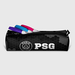 Пенал для ручек PSG sport на темном фоне: надпись и символ, цвет: 3D-принт — фото 2