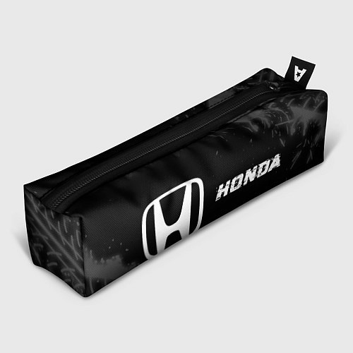 Пенал Honda speed на темном фоне со следами шин: надпись / 3D-принт – фото 1