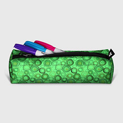 Пенал для ручек Ярко-зеленый неоновый абстрактный узор, цвет: 3D-принт — фото 2