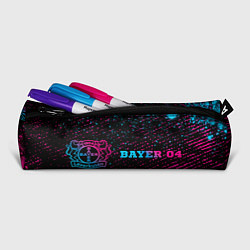 Пенал для ручек Bayer 04 - neon gradient: надпись и символ, цвет: 3D-принт — фото 2