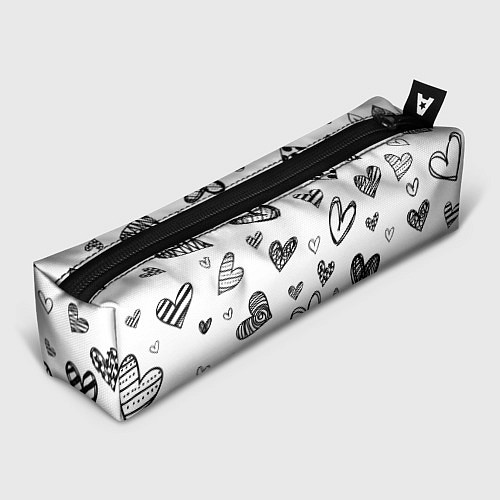 Пенал Сердца нарисованные карандашом / 3D-принт – фото 1