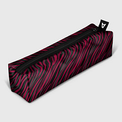 Пенал для ручек Модный полосатый красно- черный узор Зебра, цвет: 3D-принт