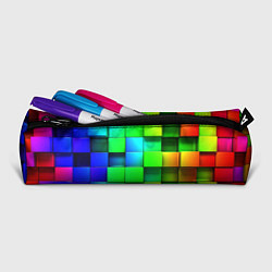 Пенал для ручек Цветные неоновые кубы, цвет: 3D-принт — фото 2