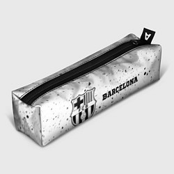 Пенал для ручек Barcelona sport на светлом фоне: надпись и символ, цвет: 3D-принт