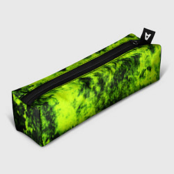 Пенал для ручек Яркий неоновый салатовый гранж, цвет: 3D-принт