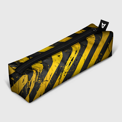 Пенал WARNING - желто-черные полосы / 3D-принт – фото 1