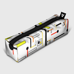 Пенал для ручек Яркие геометрические фигуры на белом фоне, цвет: 3D-принт