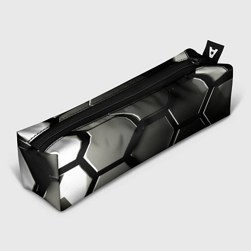 Пенал Хромированный гексагон объемный / 3D-принт – фото 1