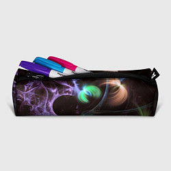 Пенал для ручек Магические фиолетовые волны и цветные космические, цвет: 3D-принт — фото 2