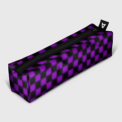 Пенал Фиолетовый черный узор Шахматка