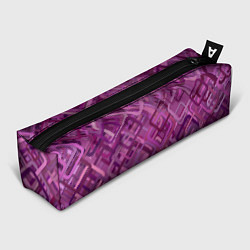 Пенал для ручек Фиолетовые диагонали, цвет: 3D-принт