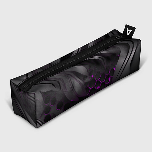 Пенал Черные объекты с фиолетовой сеткой / 3D-принт – фото 1