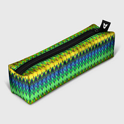 Пенал Разноцветный желто-синий геометрический орнамент