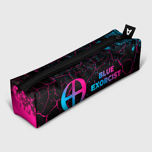 Пенал Blue Exorcist - neon gradient: надпись и символ / 3D-принт – фото 1