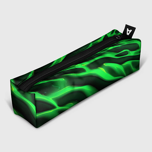Пенал Зелено-черный абстрактный фон / 3D-принт – фото 1