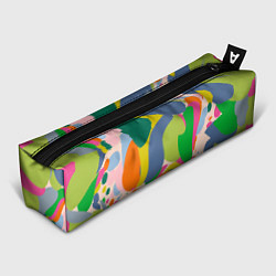 Пенал для ручек Краски абстрактные линии, цвет: 3D-принт