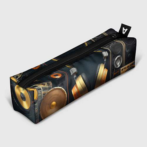 Пенал Золотые наушники / 3D-принт – фото 1