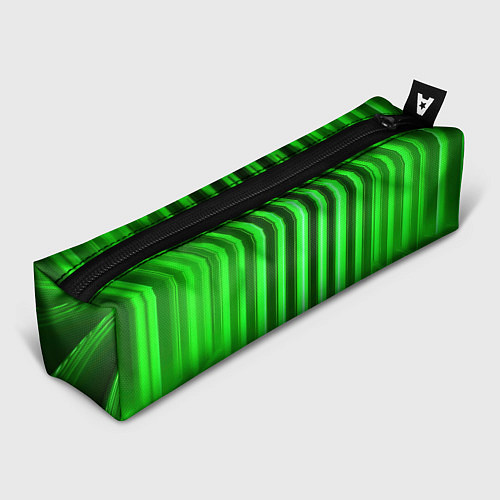 Пенал Зеленые неоновый световой фон / 3D-принт – фото 1