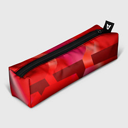 Пенал для ручек Красная геометрия, цвет: 3D-принт