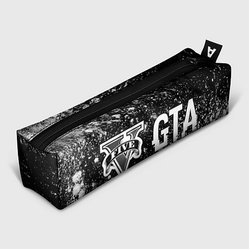 Пенал GTA glitch на темном фоне: надпись и символ / 3D-принт – фото 1