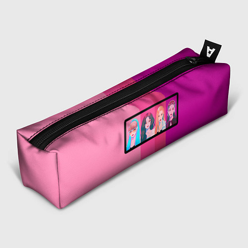 Пенал Группа Black pink на фоне оттенков розового / 3D-принт – фото 1