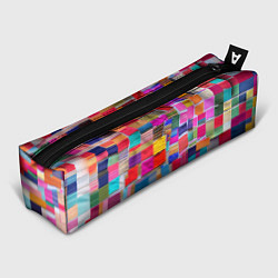 Пенал для ручек Разноцветные лоскутки, цвет: 3D-принт