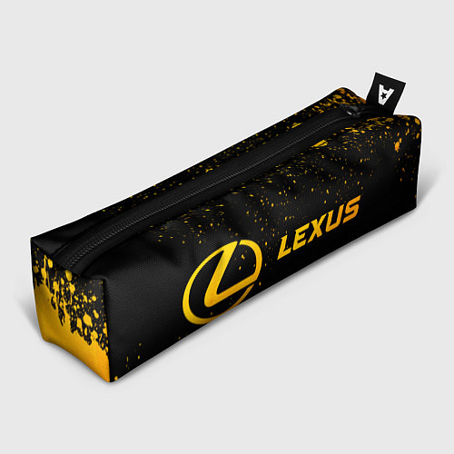 Пенал Lexus - gold gradient: надпись и символ / 3D-принт – фото 1