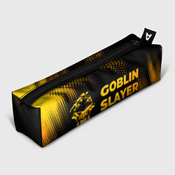 Пенал для ручек Goblin Slayer - gold gradient: надпись и символ, цвет: 3D-принт