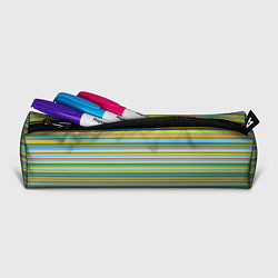 Пенал для ручек Горизонтальные разноцветные полосы, цвет: 3D-принт — фото 2