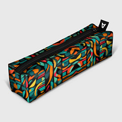 Пенал для ручек Абстрактный красочный паттерн - мода, цвет: 3D-принт