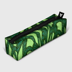 Пенал для ручек Зеленый растительный мотив, цвет: 3D-принт