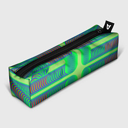 Пенал для ручек Дуги на зеленом фоне, цвет: 3D-принт