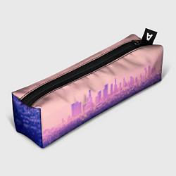 Пенал для ручек Город в розовом и фиолетовом цветах, цвет: 3D-принт