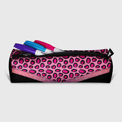 Пенал для ручек Розовый леопард и блестки принт, цвет: 3D-принт — фото 2