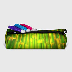 Пенал для ручек Зеленые неоновые полосы, цвет: 3D-принт — фото 2