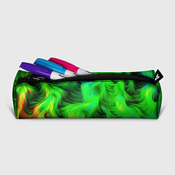 Пенал для ручек Зеленый абстрактный дым, цвет: 3D-принт — фото 2