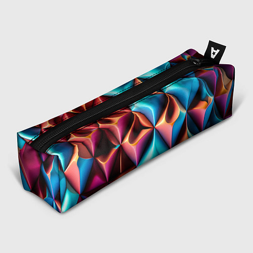 Пенал Разноцветные объёмные ромбы узор / 3D-принт – фото 1