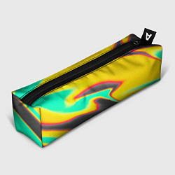 Пенал для ручек Слияние жёлтого голубого чёрного цветов, цвет: 3D-принт